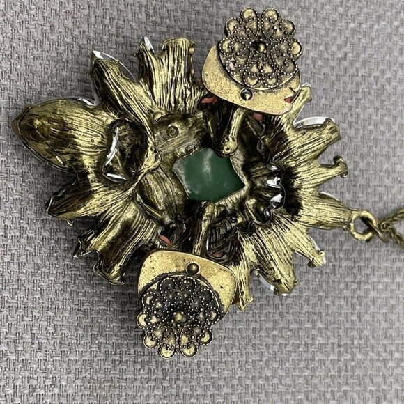 Signed Leslie Danzis Mixed Bead Crystal Statement - Picture 4 of 4